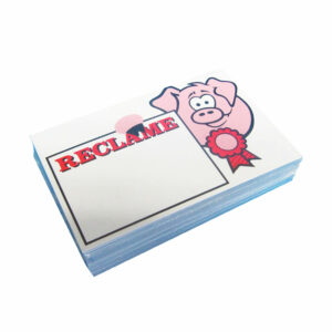 Verskaartje 50x80mm reclame varken (50x)