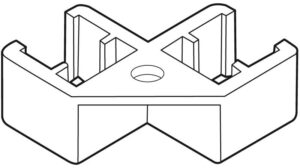 Verbindstuk transparant hoek 90° S1