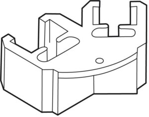 Verbindstuk transparant hoek  60° S1