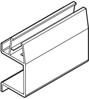 Raamhouder voor C-profiel 28mm parallel