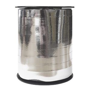Cadeaulint metallic zilver 10mm x 250mtr