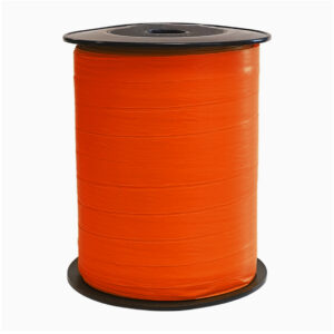 Cadeaulint paperlook oranje 10mm x 250m