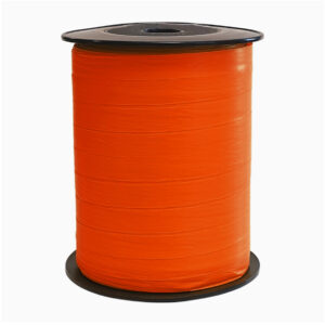 Cadeaulint paperlook oranje 10mm x 200y