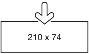 Prijskaartraam acryl 210x74mm klik