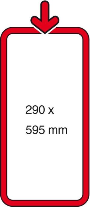 Prijskaartraam wit 595x290mm S2