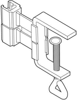 Raamhouder beweegbaar m. schroefklem S1