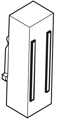 Magneethouder verticaal klik transparant