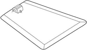 Voetplaat FK kunststof wit / transp klik