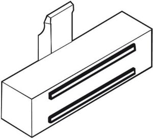 Magneethouder horizontaal klik transp.