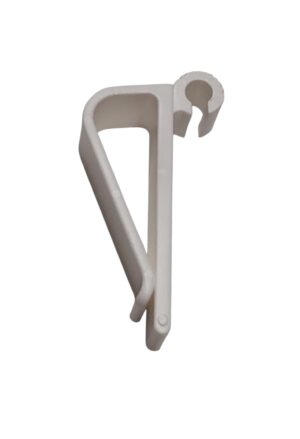 Schaalklem wit met kaarthouder wit (1x)