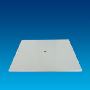 Voetplaat BD vierkant metaal grijs 25x25