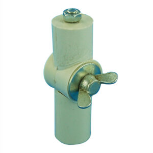 Scharnier grijs voetplaat/buis ø12mm