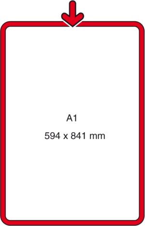 Prijskaartraam geel A1 594x841mm S2