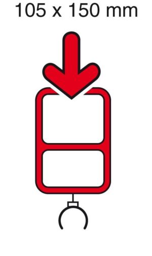 Prijskaartraam geel A6 voor fietsstuur