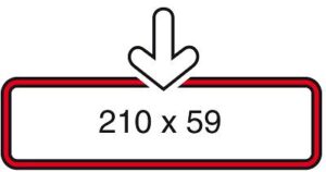 Prijskaartraam rood 210x59mm klik