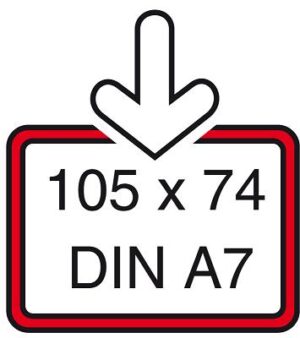 Prijskaartraam bruin 105x74mm A7 klik