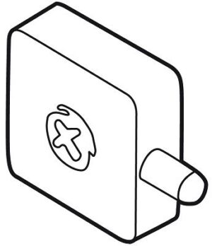 Wandbevestiging grijs Alu raam