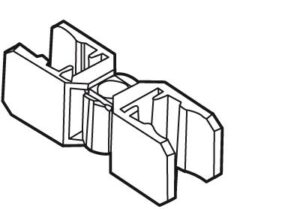 Verbindingsklem 2-weg 90° zwart Aluprof