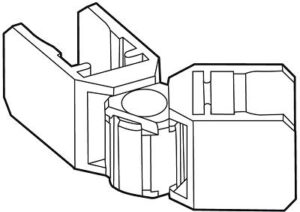 Verbindingsklem 2-weg zwart Aluprof