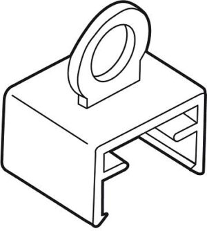 Ophangoog 90 graden transparant Alu 502