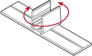 Houder voor raam transparant recht alu