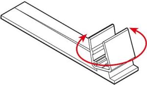 Houder voor raam transparant schuin alu