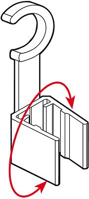 Ophanghaak buis ø20mm Alu