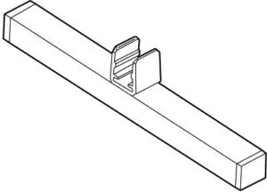 Houder voor raam rechtop alu 534