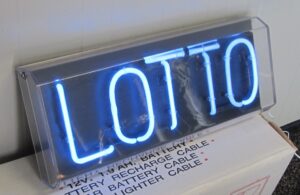 Neon-licht LOTTO blauw groot