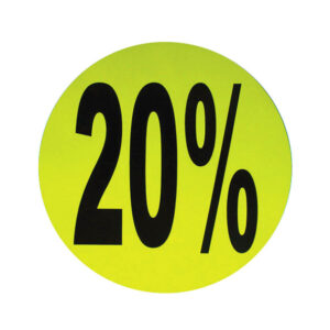 Raambiljet 20% geel zwart 30cm (1x)