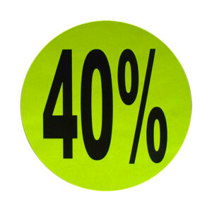 Raambiljet 40% geel zwart 30cm (1x)