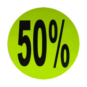 Raambiljet 50% geel zwart 30cm (1x)