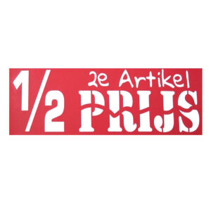 Raambiljet 2e artikel halve prijs 100x35