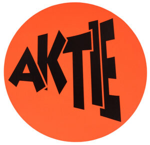 Raambiljet AKTIE 24cm rood zwart (1x)