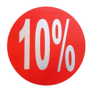 Raambiljet 10 procent rood zilver (1x)