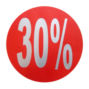 Raambiljet 30 procent rood zilver (1x)