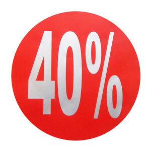 Raambiljet 40 procent rood zilver (1x)