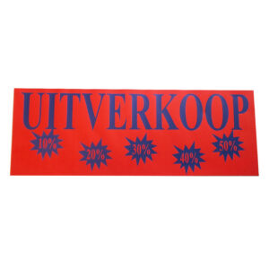 Raambiljet UITVERKOOP procent rood (1x)