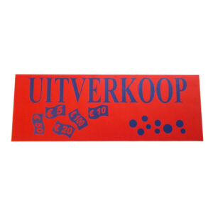 Raambiljet UITVERKOOP rood blauw 70x25cm