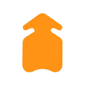 Pijl 13x23cm fluor oranje (50x)