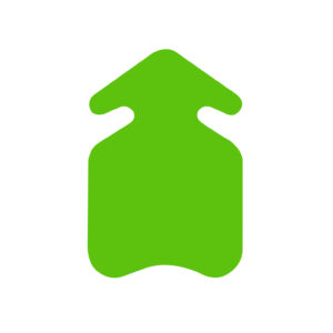 Pijl 13x23cm fluor groen (50x)