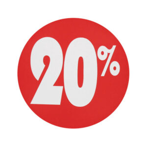 Raambiljet rood wit 20% 32cm (1x)