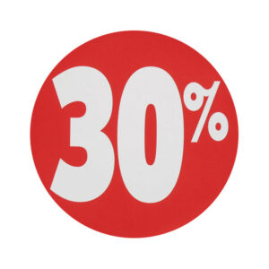 Raambiljet rood wit 30% 32cm (1x)