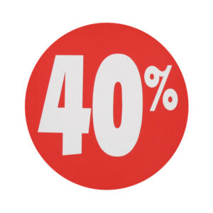 Raambiljet rood wit 40% 32cm (1x)