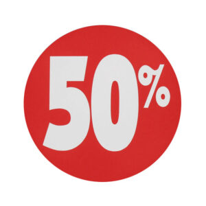 Raambiljet rood wit 50% 32mm  (1x)