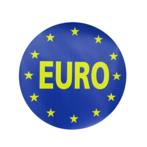 Raambiljet EURO geel blauw 30cm