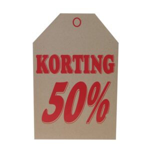 Label karton 37x25cm opdruk rood 50%