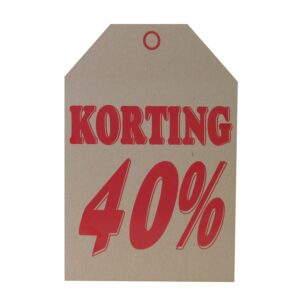 Label karton 37x25cm opdruk rood 40%