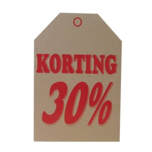 Label karton 37x25cm opdruk rood 30%