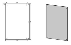 Acryl prijskaarthoes A4 4 gat verticaal